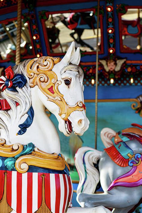 Vintage Horse On The 1923 Dentzel Carousel At The Texas State Fair