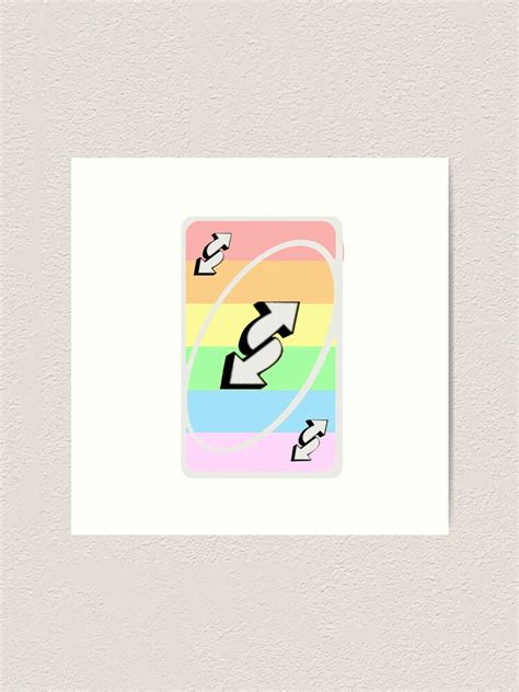 Gay Pride Flag Uno Reverse Card Art Print For Sale By Livaroonie Redbubble