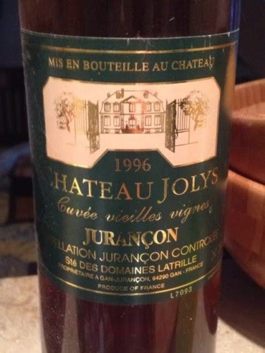 Ch Teau Jolys Cuv E Vieilles Vignes Juran On Vivino Brasil