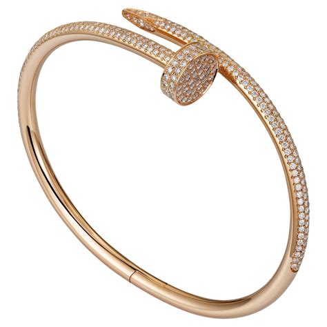 Cartier Double Juste Un Clou Diamond Rose Gold Bracelet At 1stDibs