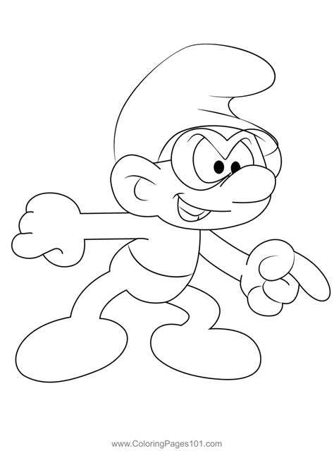 Brainy Smurf Coloring Page Funny Coloring Pages The Best Porn Website