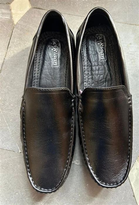 Casual Wear Black Men Leather Plain Loafer Shoes At Rs Pair In