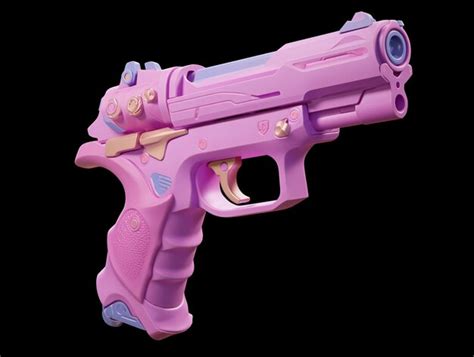 Premium Ai Image A Close Up Of A Pink Toy Gun With A Blue Handle Generative Ai