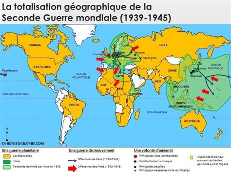 Carte De La Totalisation G Ographique De La Seconde Guerre Mondiale