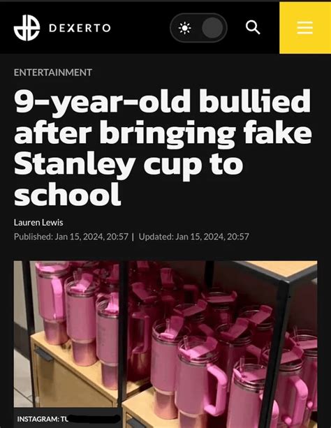 Bullied for a fake "Stanley cup" : r/facepalm