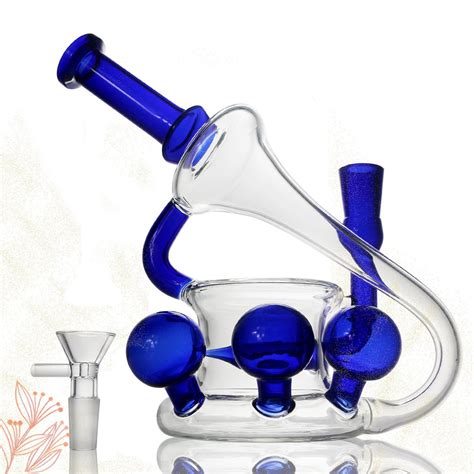 Glass Hookah Water Pipes Hookah Heady Tobacco Blue Bubble Glass Smoking