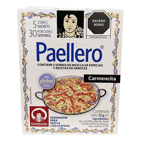 Sazonador Carmencita para paella con azafrán 20 g Walmart