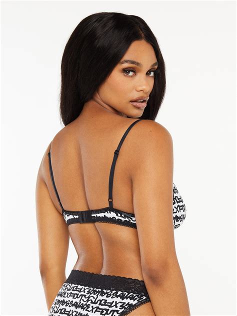 Cotton Essentials Lace Trim Bralette In Black Savage X Fenty Uk