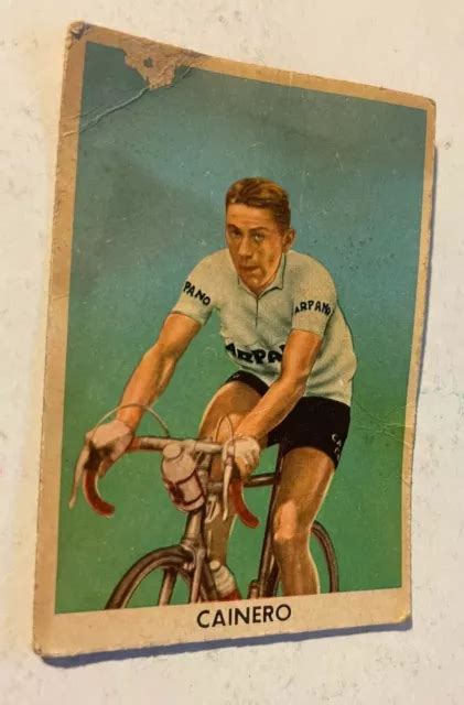 FIGURINA CARTONATA EDIZ SIDAM Torino IL CICLISMO 1959 60 N22 CAINERO