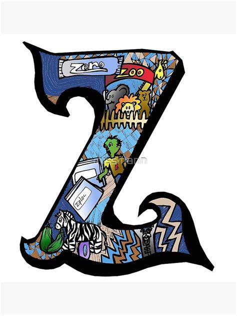 Doodle Letter Z Art Print For Sale By Missmann Doodle Lettering Z