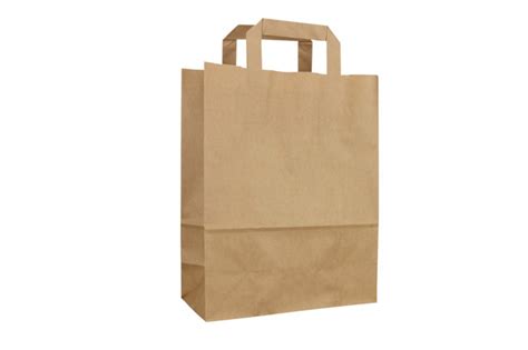 Sac Kraft Fond Large Et Poign Es Plates Toutembal