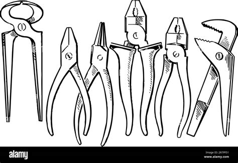 Pliers Isolated On White Stock Vector Image And Art Alamy