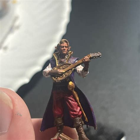 Half Elf Male Bard Rogue Leather Vest Coat Sabre Guitar Belt