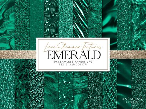 Emerald Green Digital Paper Green Foil Paper Green Glitter Paper
