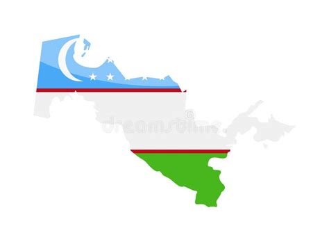 Uzbekistan Flag Country Contour Vector Icon Stock Illustration ...