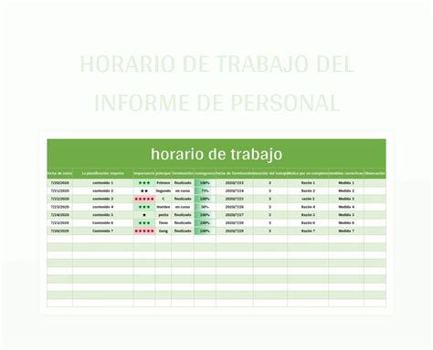 Plantilla De Excel Formulario De Recordatorio Del Plan De Trabajo Del