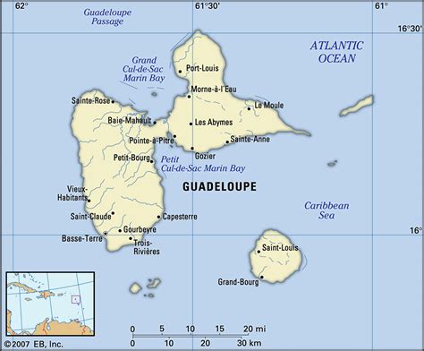 Guadeloupe On World Map