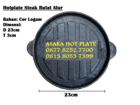 Ukuran Hotplate Steak Bulat Alur ASAKA Hotplate Steak Bulat Alur Produksi Hot Plate Asaka