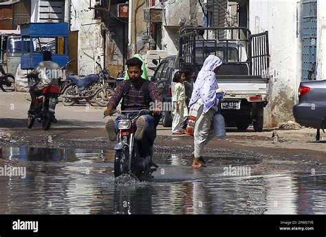 Inundated Road By Overflowing Sewerage Water Causing Unhygienic