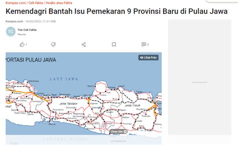 Salah Pemekaran Provinsi Baru Di Pulau Jawa Turnbackhoax Id