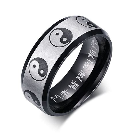 Wholesale Stainless Steel Mens Ying Yang Ring Rings For Men Yin Yang