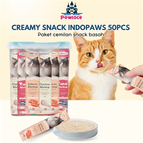 Jual Indopaws Cat Snack Creamy Cemilan Penggemuk Hewan Makanan Kucing