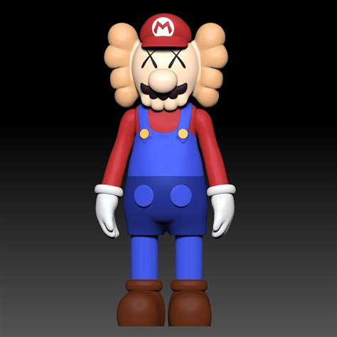 Stl File Kaws Super Mario・3d Printing Idea To Download・cults