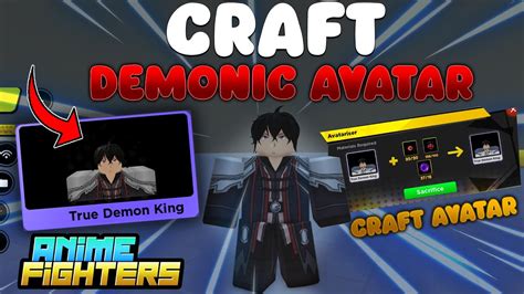 Nuevo Demonic Avatar En Anime Fighters Roblox Youtube