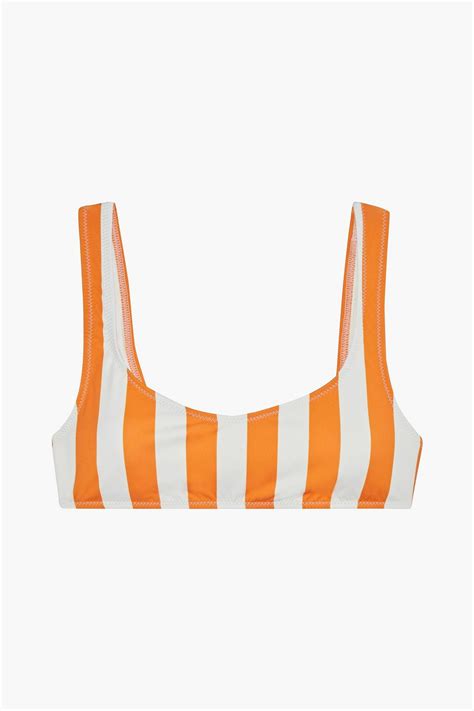 SOLID STRIPED The Elle Striped Bikini Top THE OUTNET