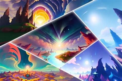 4k Stylized Fantasy Sky 44 Skyboxes 2d Sky Unity Asset Store