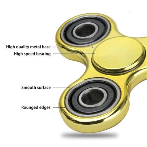 Fidget Spinner Hand Spinner Metallic Goud Bol