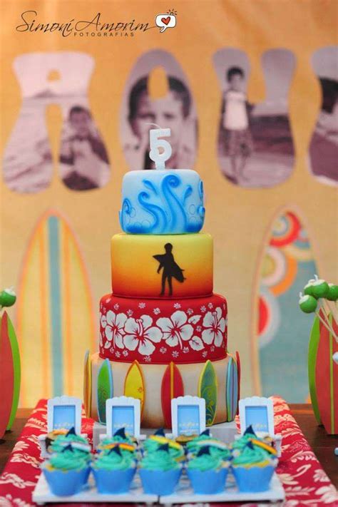 Surf Party Birthday Party Ideas Photo 2 Of 12 Surf Cake Beach