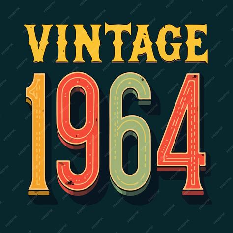 A tshirt design that says vintage 1964 | Premium AI-generated vector