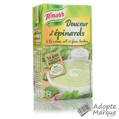 Knorr Les Douceurs Douceur d Epinards à la Crème Ail et fines Herbes