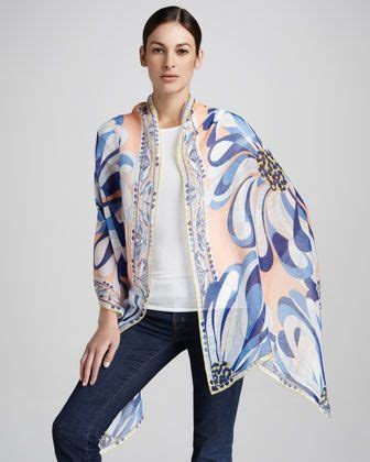 Emilio Pucci Azalea Print Stole Cina Emilio Pucci Fashion Pucci