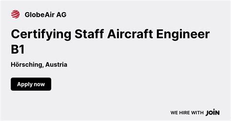 Globeair H Rsching Certifying Staff Aircraft Engineer B