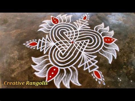 Chithirai Madham Lotus Padi Kolam 3 2 Dots Easy Beginners Rangoli