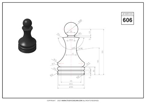 2D CAD EXERCISES 606 STUDYCADCAM Autocad Isometric Drawing