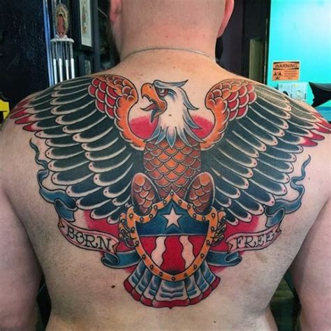 Patriotic Traditional Eagle Tattoo Idea