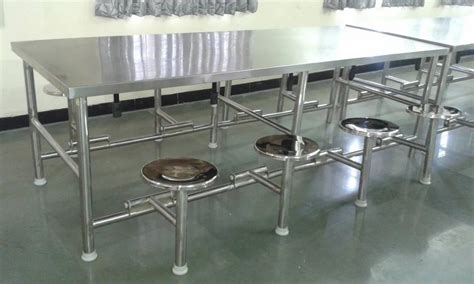 Seater Stainless Steel Canteen Table At Rs In Noida Id