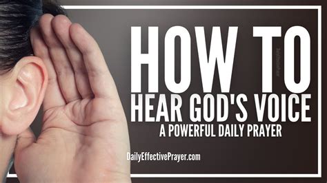 Prayer To Hear God S Voice How To Hear God S Spirit Everyday YouTube