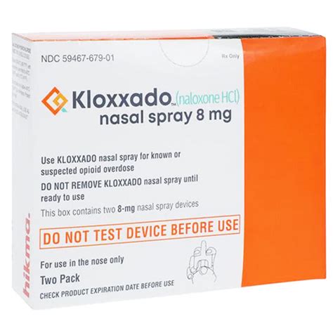 Kloxxado 8mg Nasal Spray Opioid Overdose Solution — Mountainside