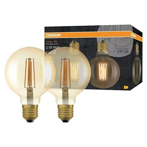 Osram Led Lampe Vintage Edition Globe Form E Er Set E W