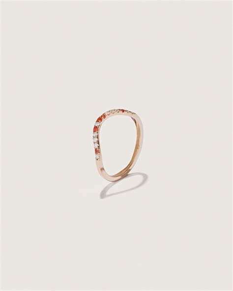 Olivia Gold Nude Elliot Ostrich Gold Jewellery