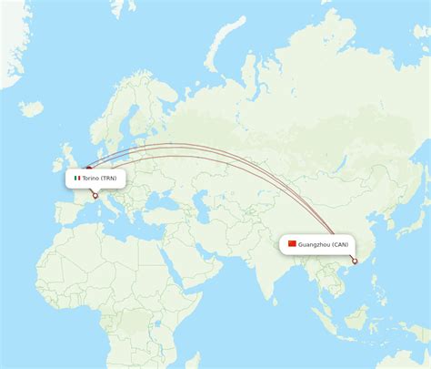 All Flight Routes From Guangzhou To Turin CAN To TRN Flight Routes