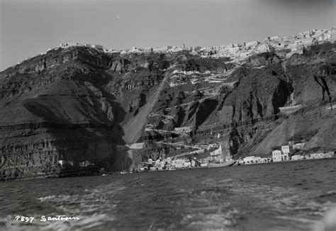 The harbour and town at Thira, Santorini Island, Greece. | Royal ...