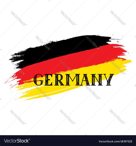 German flag with handwritten lettering germany Vector Image