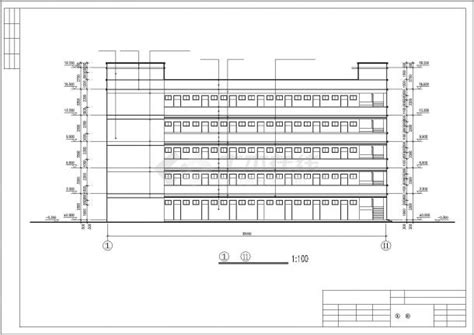 某地大型详细的五层外廊式宿舍建筑施工图宿舍楼土木在线