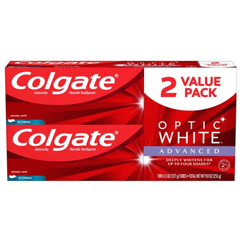 Colgate Optic White Advanced Teeth Whitening Toothpaste Icy Fresh 4