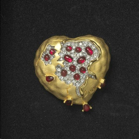 The Pomegranate Heart Brooch Buy Offers Dal Wearable Art Jewelry